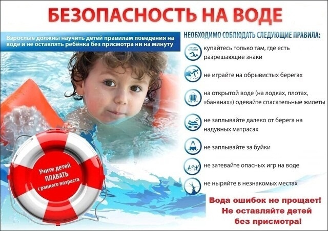 О безопасности детей на водных объектах.